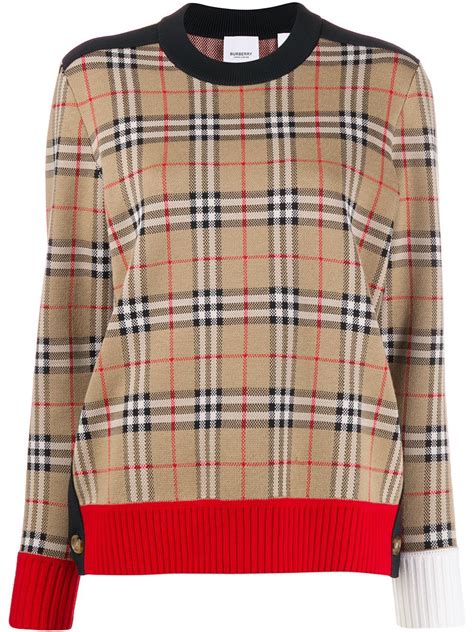 burberry women's sweaters|burberry della check sleeveless jumper.